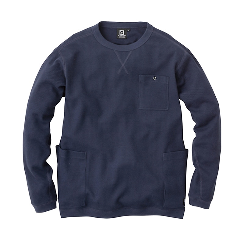 コーコス信岡 5ポケット長袖Tシャツ G-438 ネイビーL 1枚（ご注文単位1枚）【直送品】