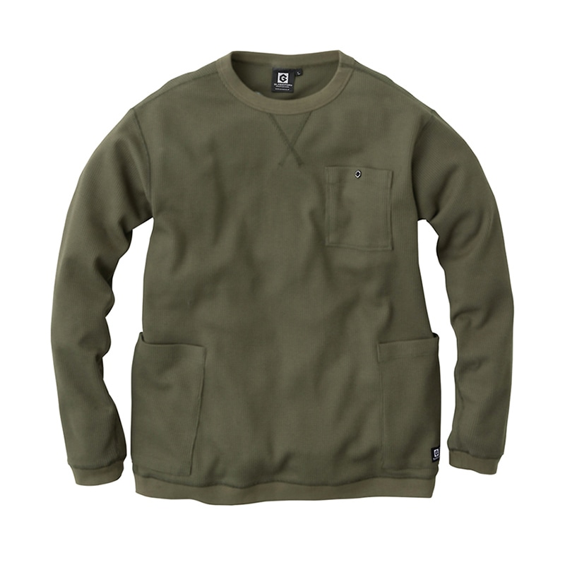コーコス信岡 5ポケット長袖Tシャツ G-438 アーミー SS 1枚（ご注文単位1枚）【直送品】