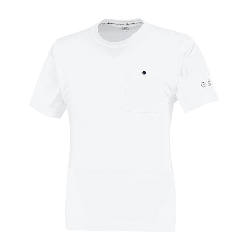 コーコス信岡 エコ半袖Tシャツ AE-697 ホワイト M 1枚(ご注文単位1枚)【直送品】