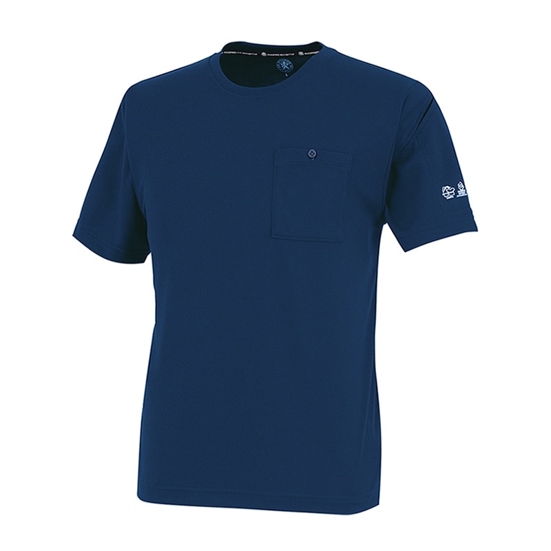 コーコス信岡 エコ半袖Tシャツ AE-697 ネイビー M 1枚(ご注文単位1枚)【直送品】