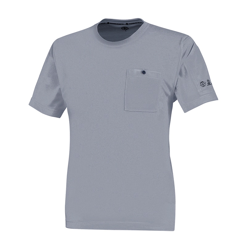 コーコス信岡 エコ半袖Tシャツ AE-697 グレー L 1枚(ご注文単位1枚)【直送品】