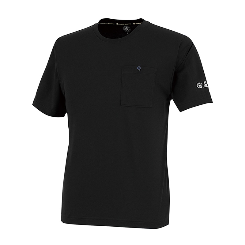 コーコス信岡 エコ半袖Tシャツ AE-697 ブラック M 1枚(ご注文単位1枚)【直送品】