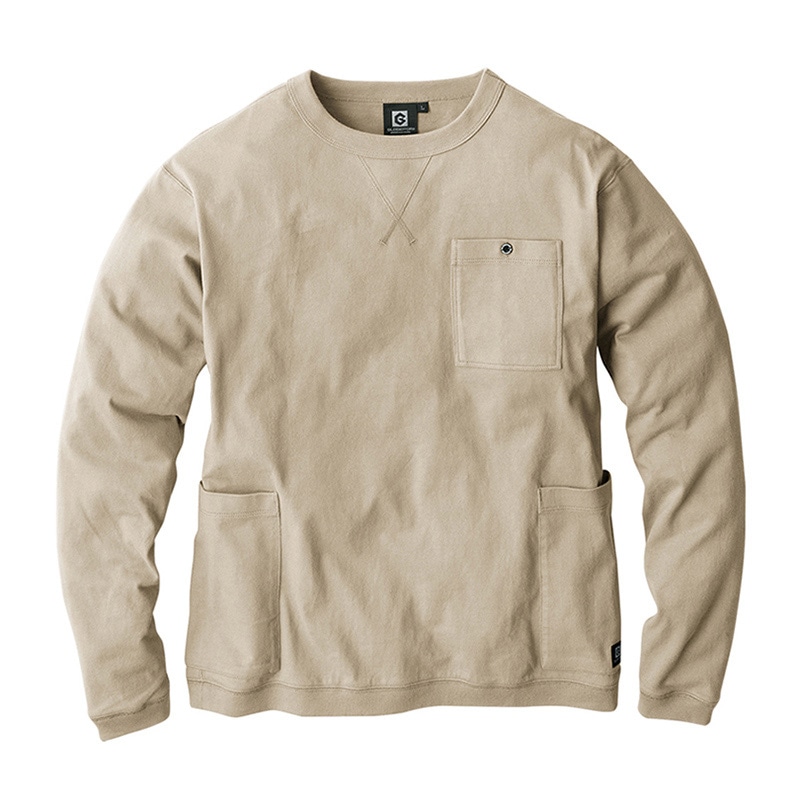 コーコス信岡 5ポケット長袖Tシャツ G-958 カーキ 5L 1枚(ご注文単位1枚)【直送品】