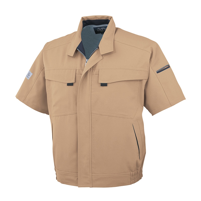 コーコス信岡 エコ・製品制電 半袖ブルゾン A-3360 ベージュ  SS 1枚（ご注文単位1枚）【直送品】