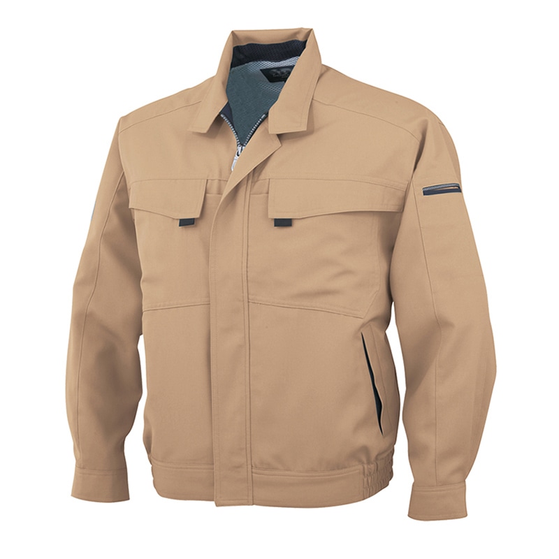 コーコス信岡 エコ・製品制電 長袖ブルゾン A-3361 ベージュ M 1枚(ご注文単位1枚)【直送品】