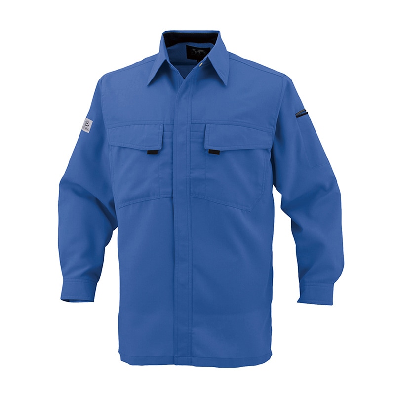 コーコス信岡 エコ・製品制電 長袖シャツ A-3368 ブルー S 1枚(ご注文単位1枚)【直送品】