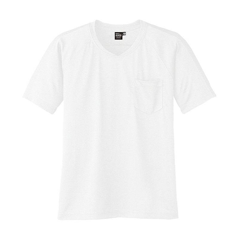 コーコス信岡 冷感 半袖VネックTシャツ A-667 ホワイト M 1枚(ご注文単位1枚)【直送品】