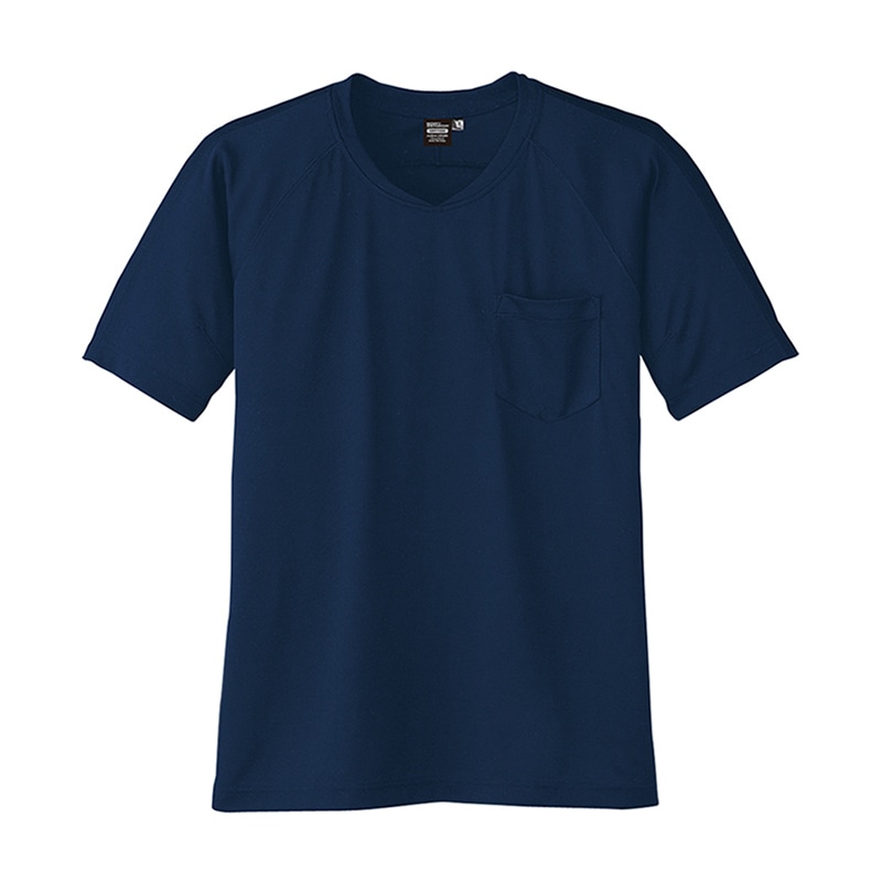 コーコス信岡 冷感 半袖VネックTシャツ A-667 ネイビー EL 1枚(ご注文単位1枚)【直送品】