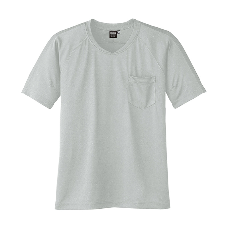 コーコス信岡 冷感 半袖VネックTシャツ A-667 シルバー M 1枚(ご注文単位1枚)【直送品】