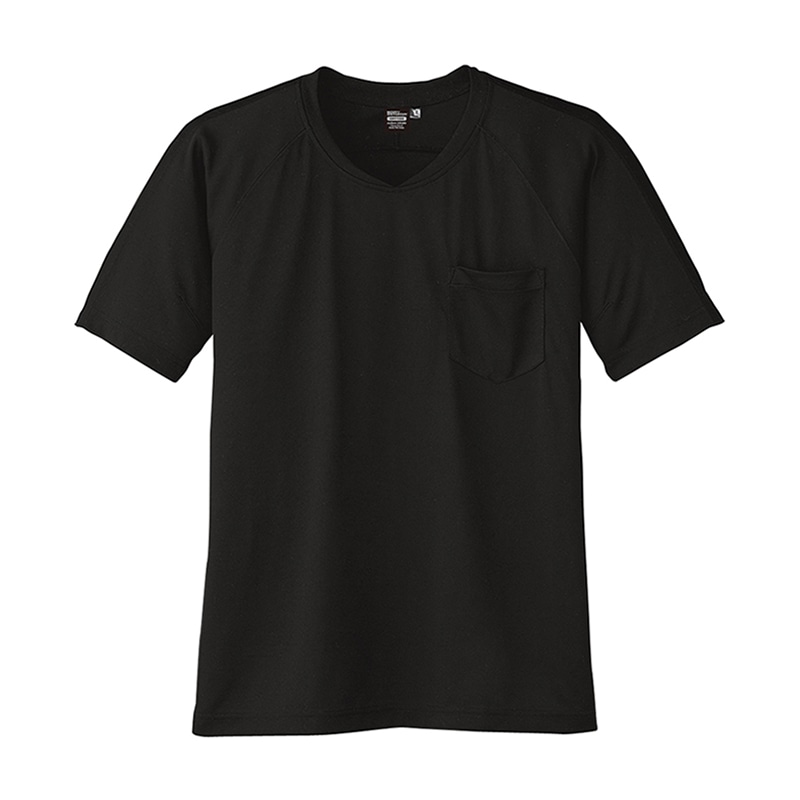 コーコス信岡 冷感 半袖VネックTシャツ A-667 ブラックネーロ 5L 1枚(ご注文単位1枚)【直送品】