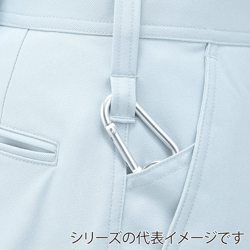 コーコス信岡 裏綿 ワンタックスラックス AS-1723 アースグリーン 76cm 1枚（ご注文単位1枚）【直送品】
