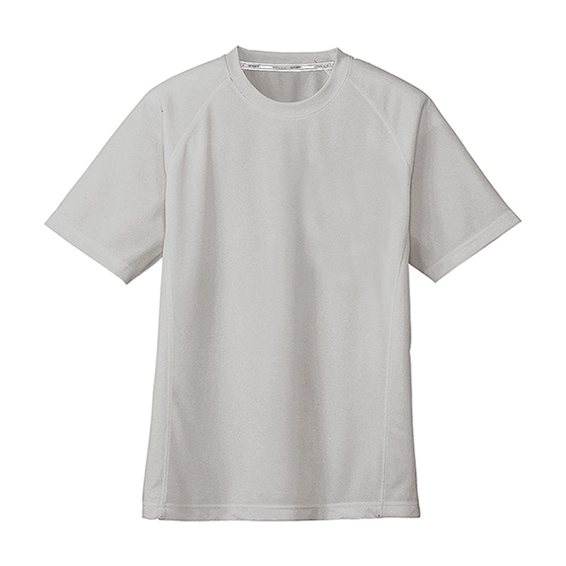 コーコス信岡 半袖Tシャツ 胸ポケットなし AS-647 シルバー 4L 1枚（ご注文単位1枚）【直送品】