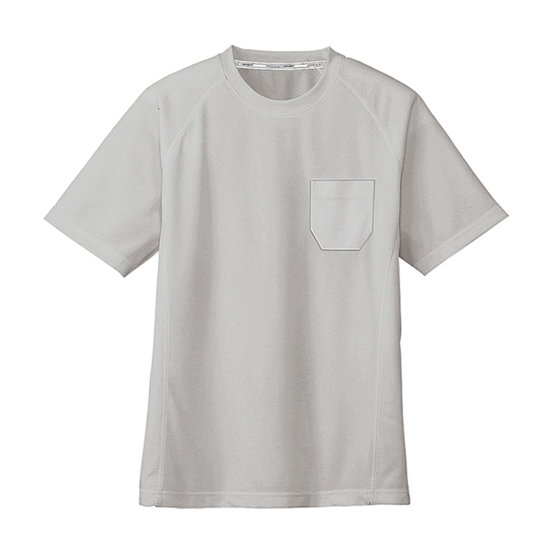 コーコス信岡 半袖Tシャツ 胸ポケット付き AS-657 シルバー LL 1枚（ご注文単位1枚）【直送品】