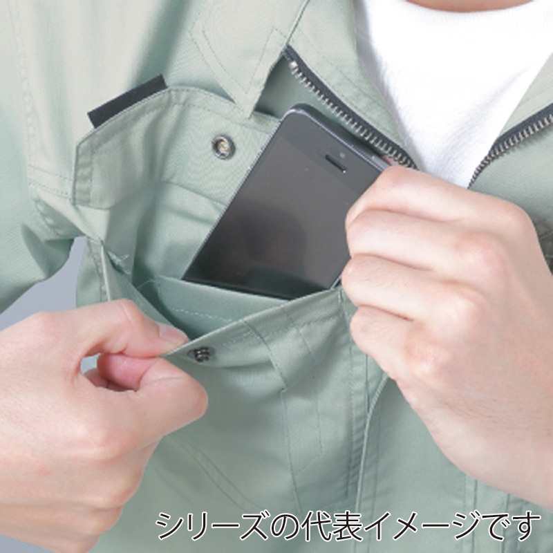 コーコス信岡 立体カット 長袖シャツ AS-938 シルバー L 1枚(ご注文単位1枚)【直送品】