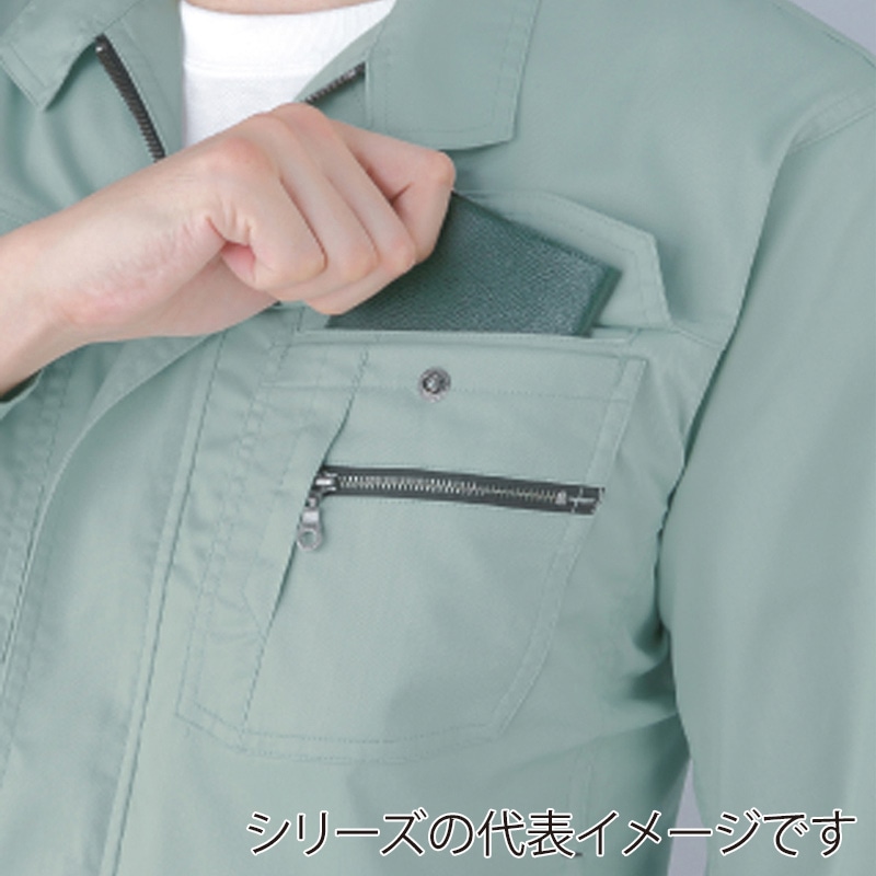コーコス信岡 立体カット 長袖シャツ AS-938 シルバー L 1枚(ご注文単位1枚)【直送品】