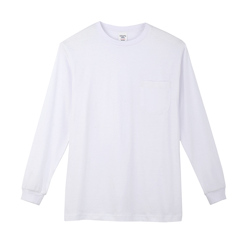 コーコス信岡 長袖Tシャツ 3008 ホワイト S 1枚(ご注文単位1枚)【直送品】
