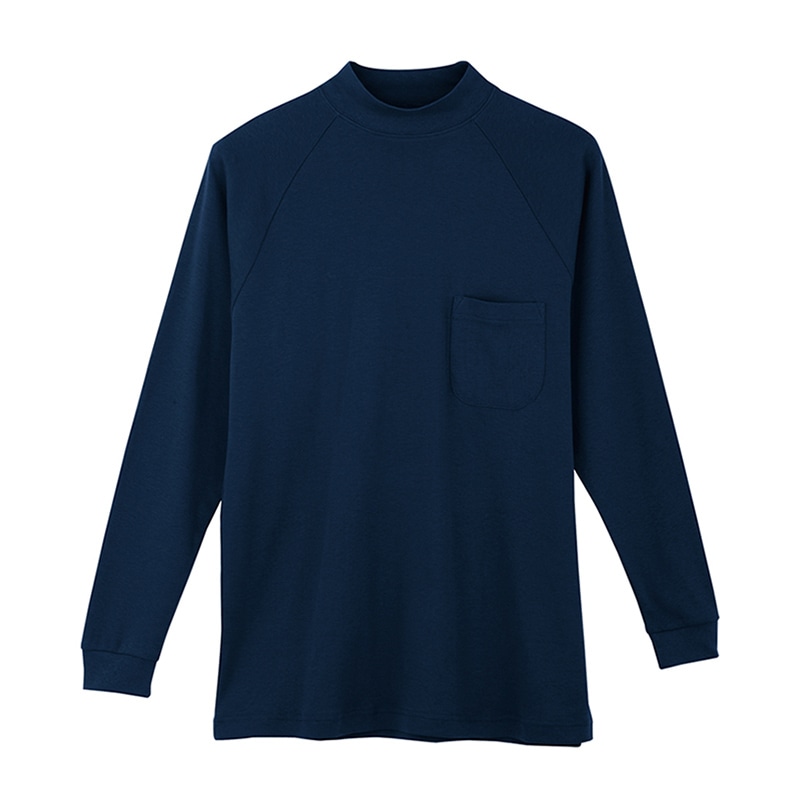 コーコス信岡 長袖ハイネックTシャツ 3018 ネイビー 4L 1枚(ご注文単位1枚)【直送品】