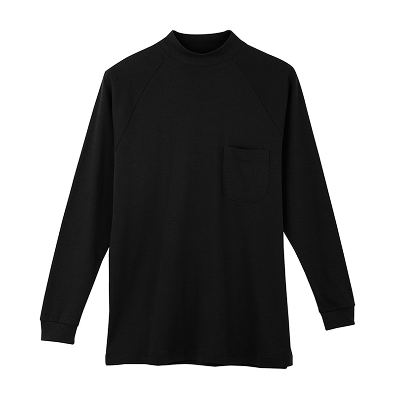コーコス信岡 長袖ハイネックTシャツ 3018 ブラック LL 1枚(ご注文単位1枚)【直送品】