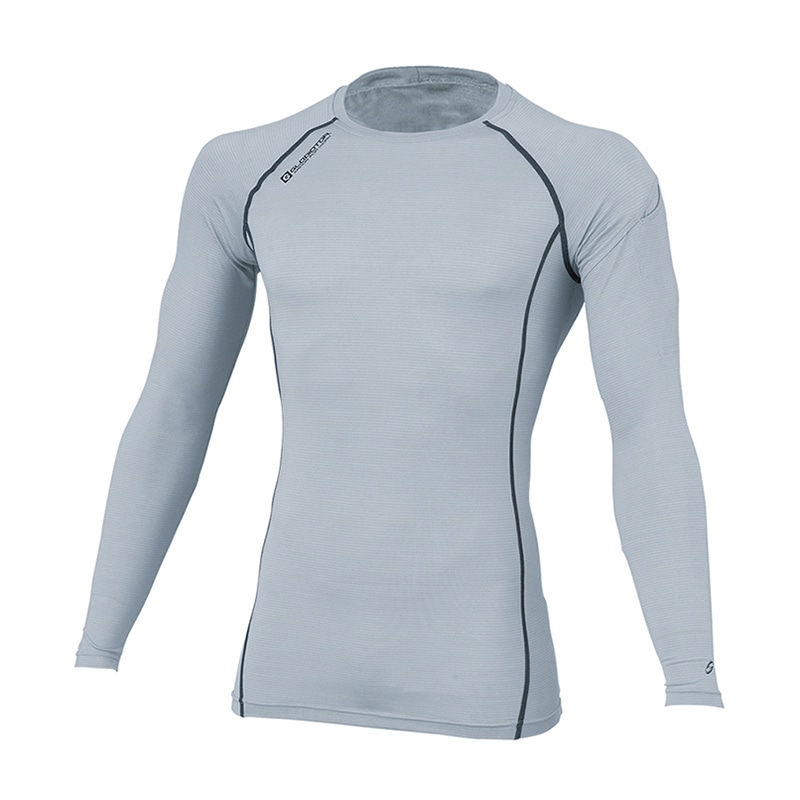コーコス信岡 ニオイクリア 消臭パワーサポート長袖Tシャツ G-2028 シルバー 5L 1枚（ご注文単位1枚）【直送品】