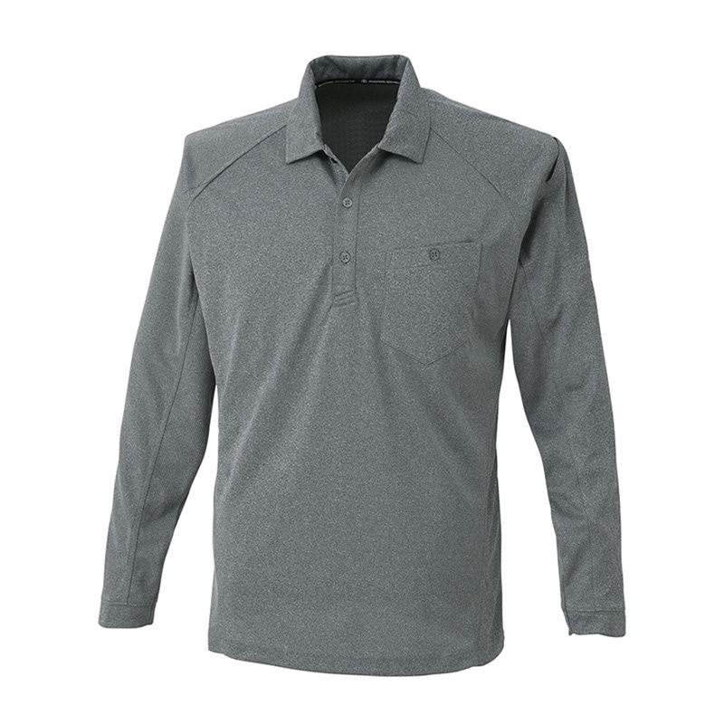 コーコス信岡 長袖ポロシャツ A-4378 モクグレー 4L 1枚（ご注文単位1枚）【直送品】