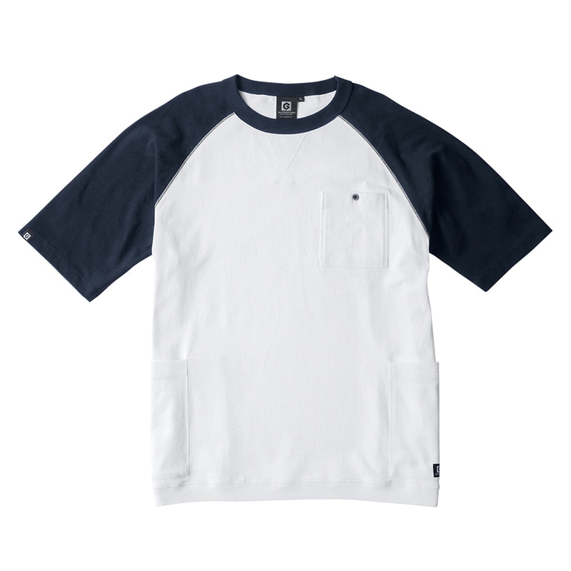 コーコス信岡 5ポケット半袖Tシャツ G-947 ネイビー×ホワイト SS 1枚（ご注文単位1枚）【直送品】