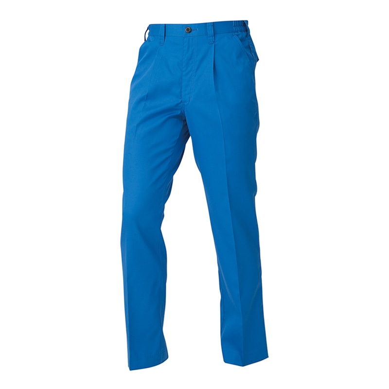コーコス信岡 ワンタックスラックス 脇ゴム 春夏対応 A-4074 スカイブルー LL 1枚（ご注文単位1枚）【直送品】