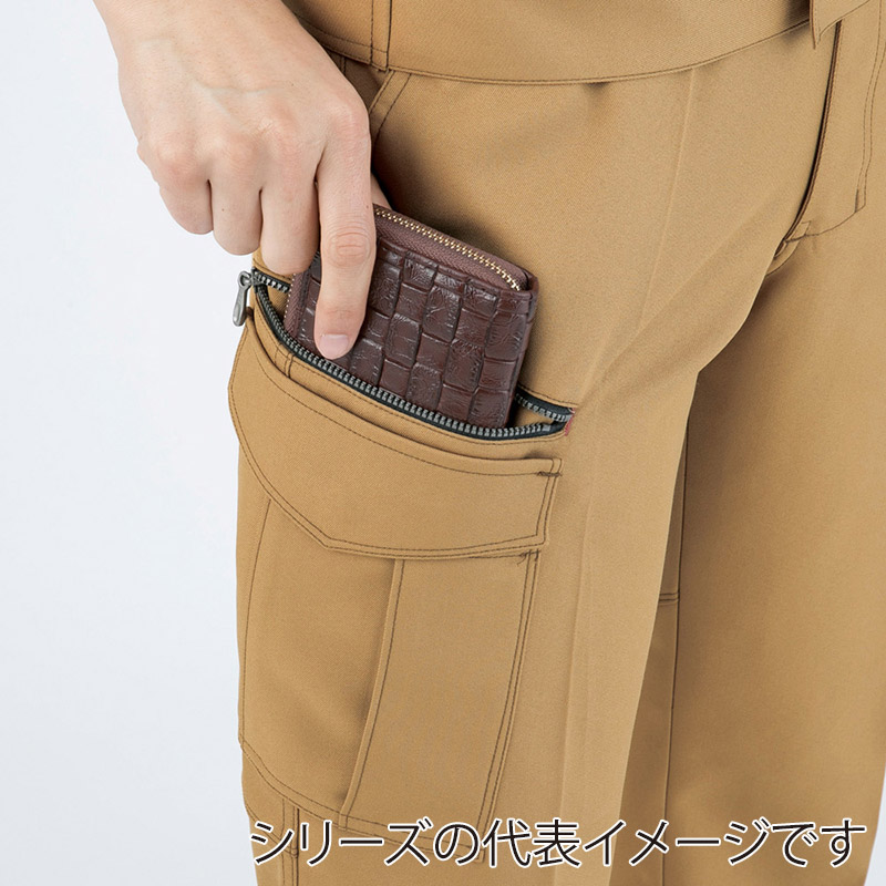 コーコス信岡 裏綿ワンタックカーゴパンツ A-8176 スカイブルー S 1枚（ご注文単位1枚）【直送品】
