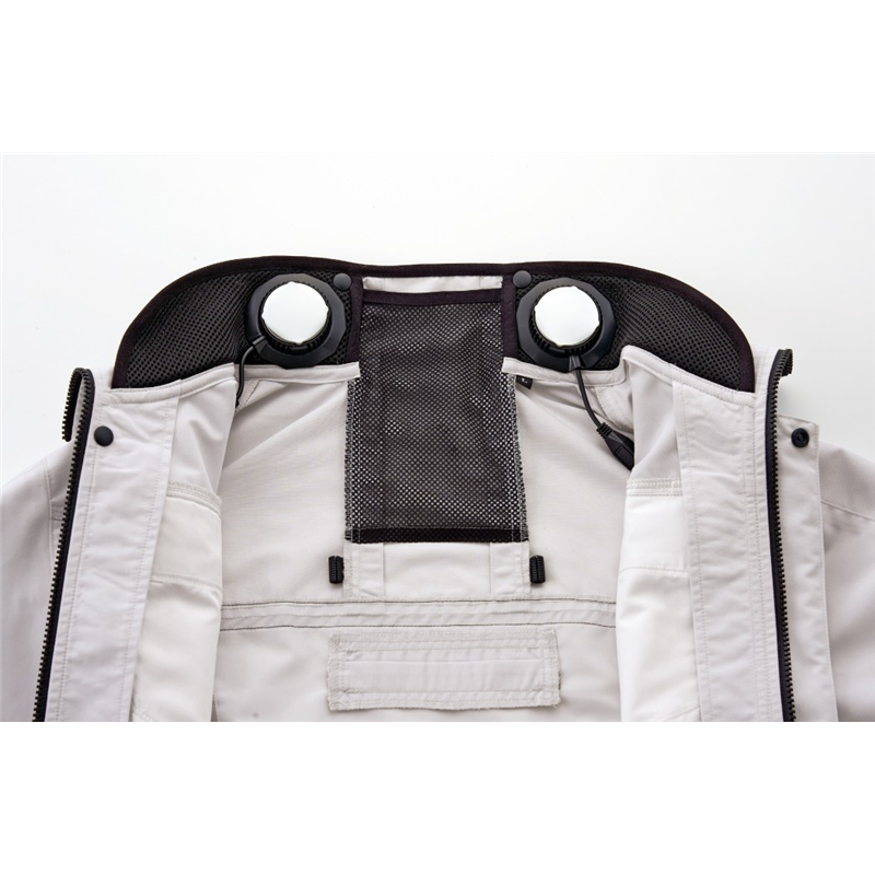 FZN 空調風神服 半袖ブルゾン シルバー 3L KF92620 1枚(ご注文単位1枚)【直送品】