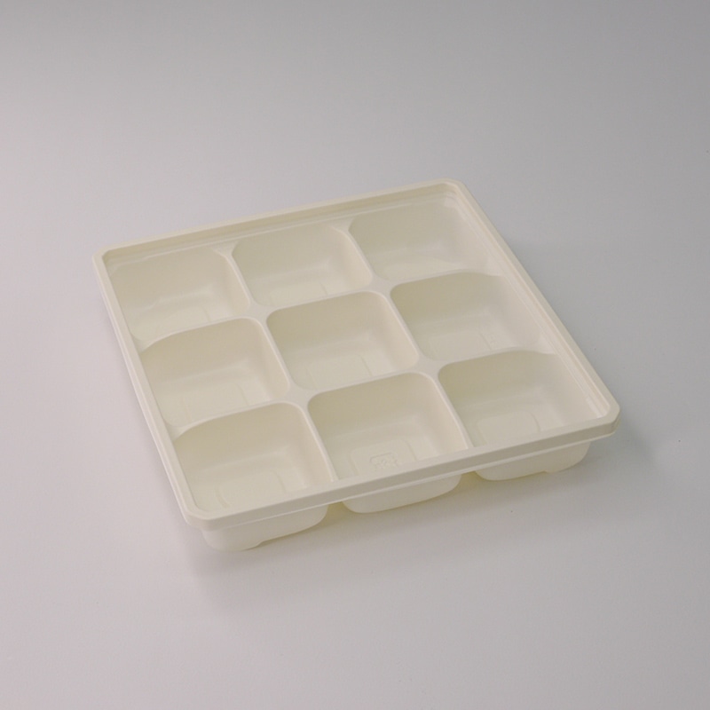 アクタ 弁当容器 ワン折 底 55E CR 50枚/束（ご注文単位8束）【直送品】