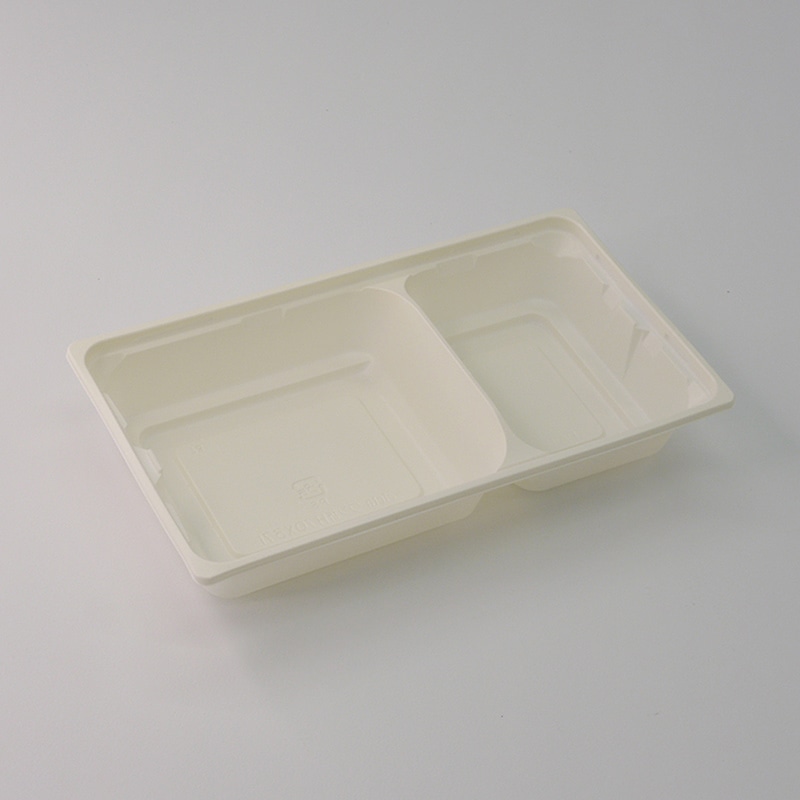 アクタ 弁当容器 ワン折ハード 底 H70×37I CR 50枚/束（ご注文単位8束）【直送品】