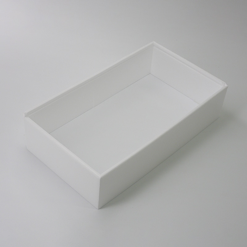 アクタ 弁当容器 ワン折重 縁 73×38(50) 白エンボス 50枚/束（ご注文単位8束）【直送品】