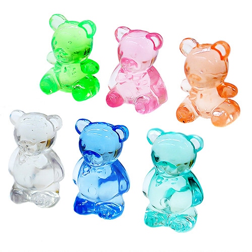 キッシーズ ジュエルアイス　蛍光クリア　ベア 1kg　約200個入 KISJI62667 1袋（ご注文単位1袋）【直送品】
