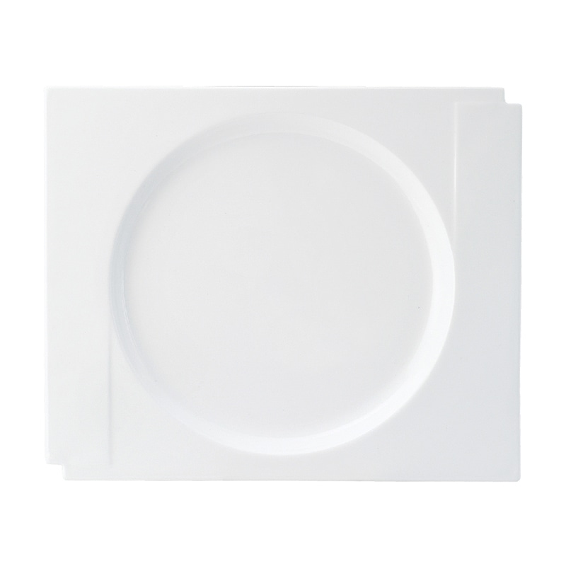 ミヤザキ食器 エムスタイル マグネシア マニカ スクエアリムプレート 26cm MG2611MNWH 1個（ご注文単位6個）【直送品】