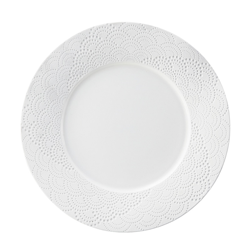 ミヤザキ食器 エムスタイル マグネシア サージ プレート 25cm マット MG2561SUMW 1個（ご注文単位4個）【直送品】
