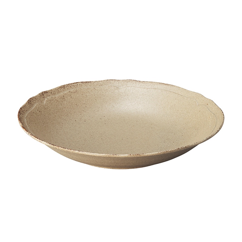 ミヤザキ食器 エムスタイル 梨花 クーププレート 27cm ベージュ RN2702BE 1個(ご注文単位3個)【直送品】