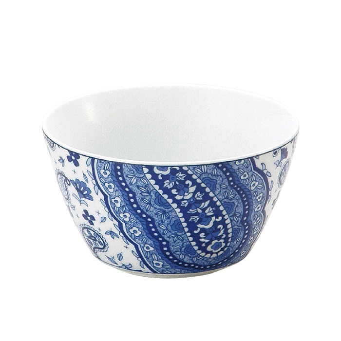 ミヤザキ食器 エムスタイル トッカータ ペイズリー シリアルボール 14cm ブルー TT1403PSBL 1個（ご注文単位4個）【直送品】