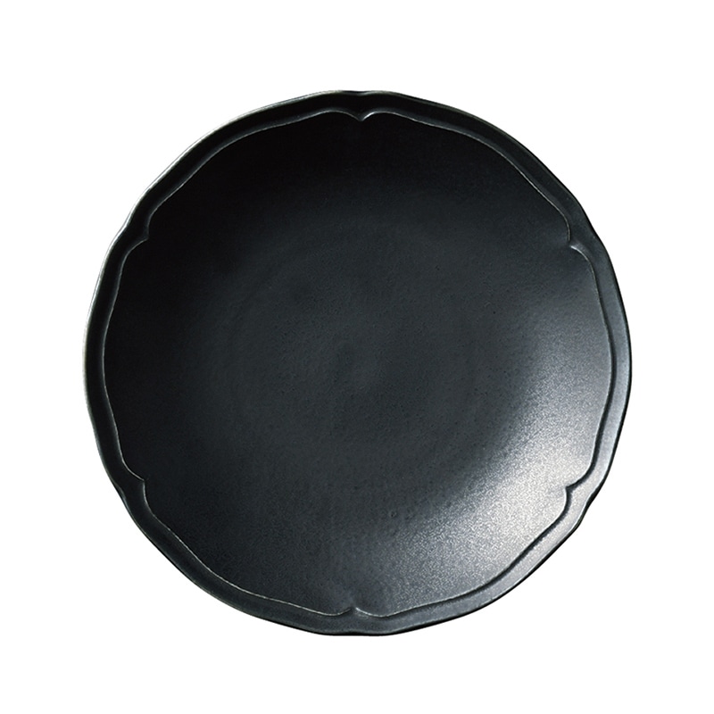 ミヤザキ食器 エムスタイル 梨花 プレート 16.5cm ブラック RN1601BK 1個（ご注文単位6個）【直送品】