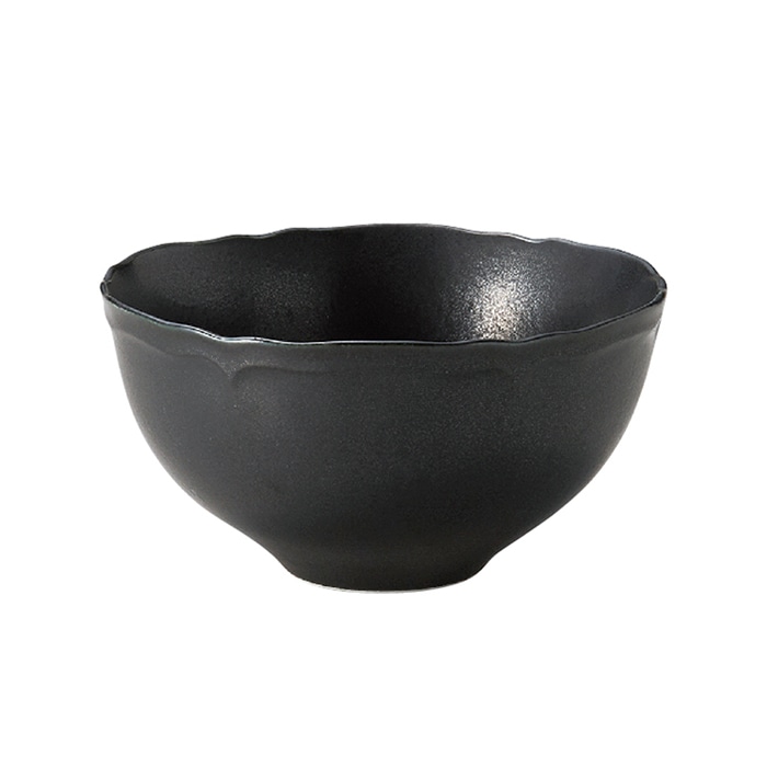 ミヤザキ食器 エムスタイル 梨花 ボール 13cm ブラック RN1313BK 1個(ご注文単位6個)【直送品】