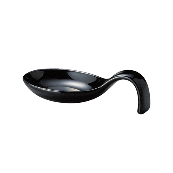 ミヤザキ食器 エムスタイル ドルチェコレクション スプーンディッシュ シャインブラック DL0109SB 1個（ご注文単位12個）【直送品】
