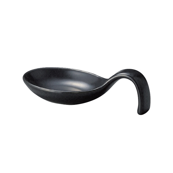 ミヤザキ食器 エムスタイル ドルチェコレクション スプーンディッシュ マットブラック DL0109MB 1個（ご注文単位12個）【直送品】