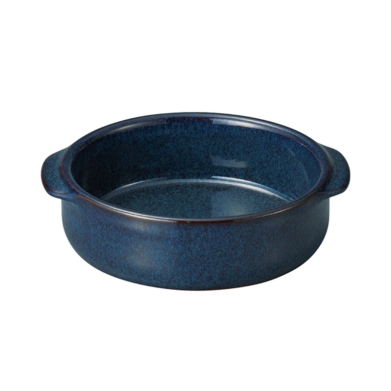 ミヤザキ食器 エムスタイル エルモ 両手キャセロール 15.5cm ネイビーブルー EL1508NB 1個(ご注文単位24個)【直送品】
