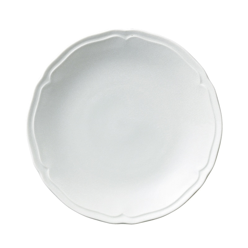 ミヤザキ食器 エムスタイル 梨花 プレート 19cm ホワイト RN1901WH 1個（ご注文単位6個）【直送品】