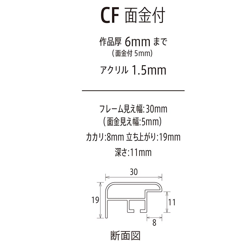 アルナ デッサン額 CF 面金付き 小全紙 659×509mm オークフレーム 1個(ご注文単位1個)【直送品】