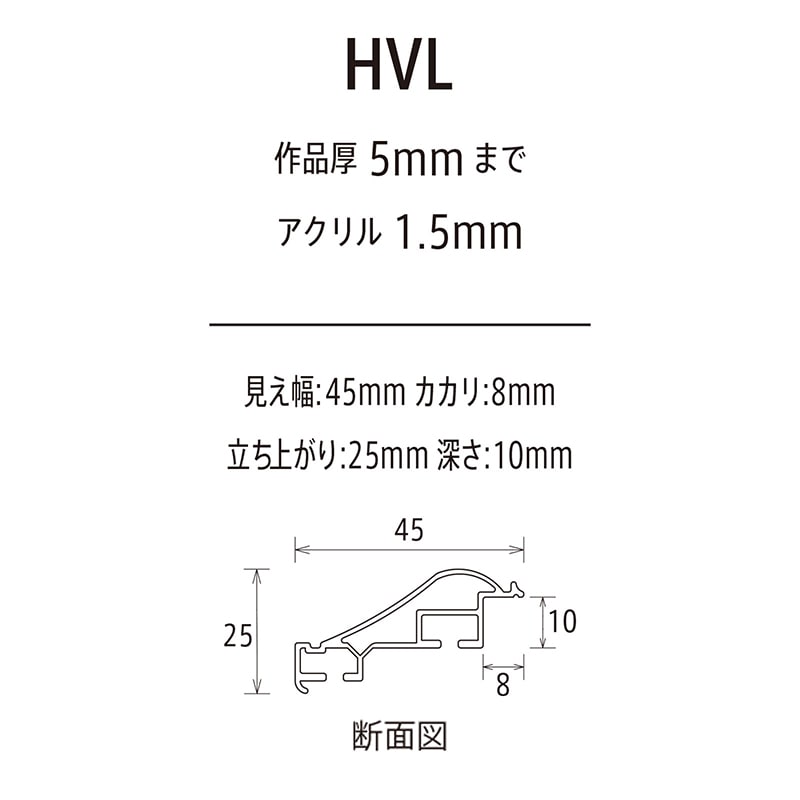 アルナ デッサン額 HVL 500角 ゴールドフレーム 1個(ご注文単位1個)【直送品】