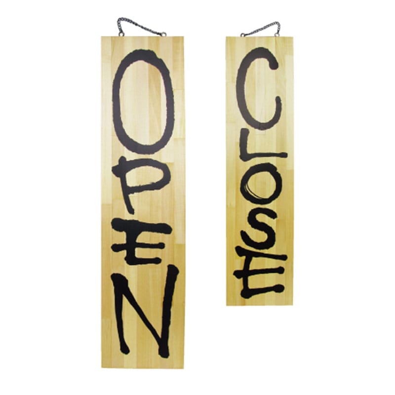 P・O・Pプロダクツ 木製サイン 特大 3949　OPEN／CLOSE 1枚（ご注文単位1枚）【直送品】