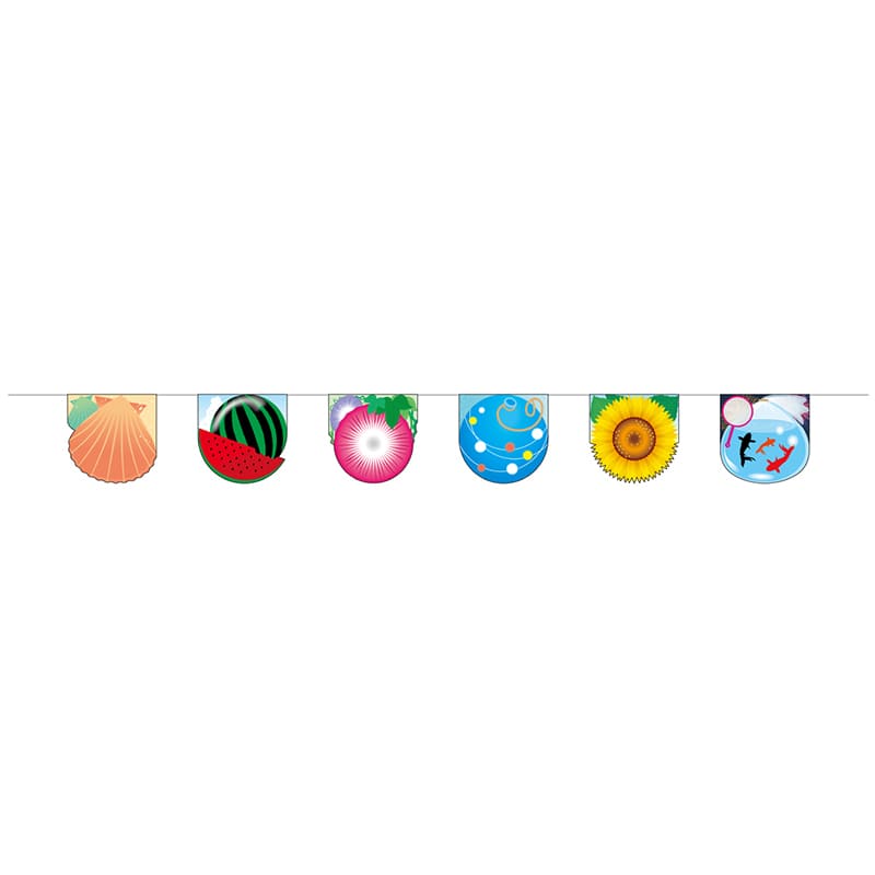 P・O・Pプロダクツ ユニークカット連続旗 6連 25981 夏柄 1枚(ご注文単位1枚)【直送品】