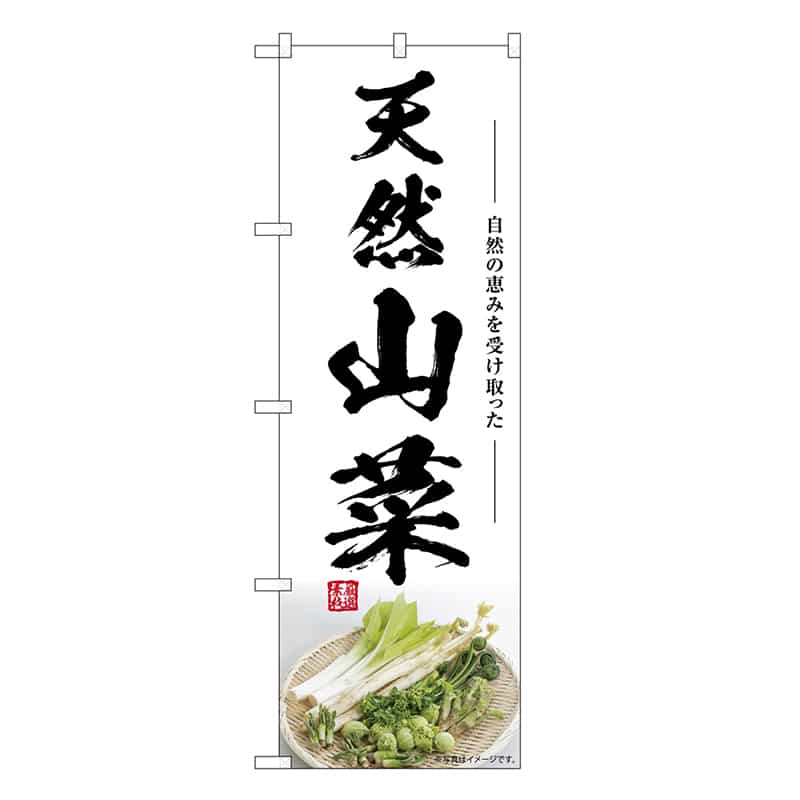 P・O・Pプロダクツ のぼり 天然山菜 SNB-7498 1枚（ご注文単位1枚）【直送品】