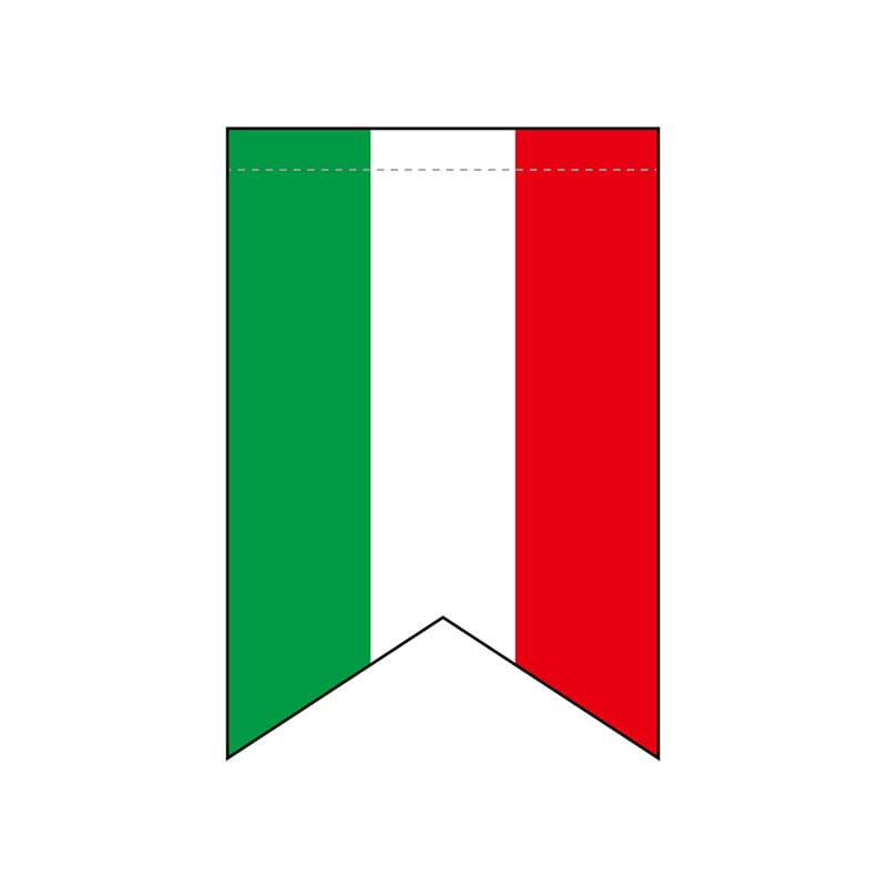 P・O・Pプロダクツ 変形タペストリー　リボンカット  69411　イタリア国旗柄 1枚（ご注文単位1枚）【直送品】