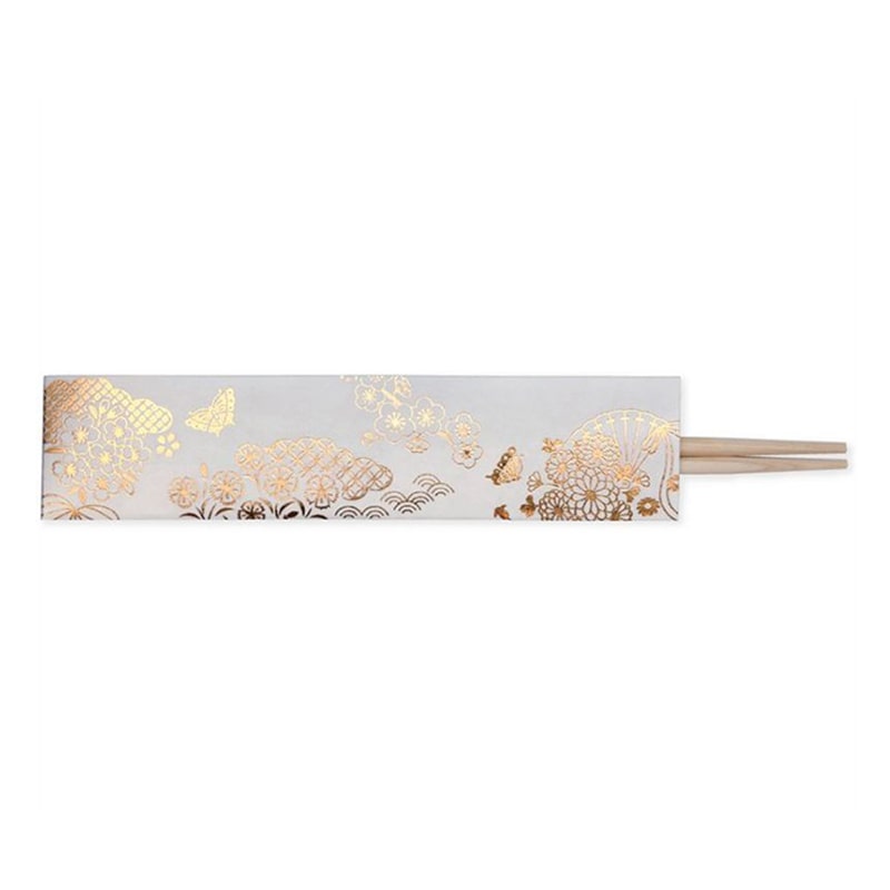 フタバ ROKKAKU 箔押し祝箸 3膳入 花ごよみ 1パック(ご注文単位5パック)【直送品】
