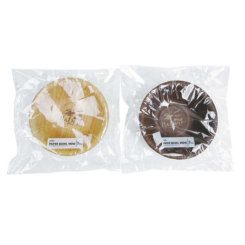 アミファ ぺーパーボウル ミニ 7枚入 ナチュラルトリート 1束(ご注文単位150束)【直送品】